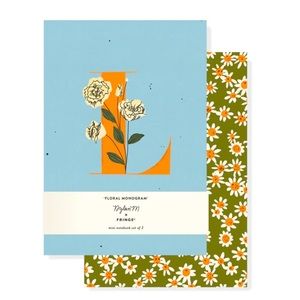 Fringe DM MONOGRAM FLORAL "L" MINI JOURNAL SET